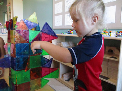 Student Building with blocks