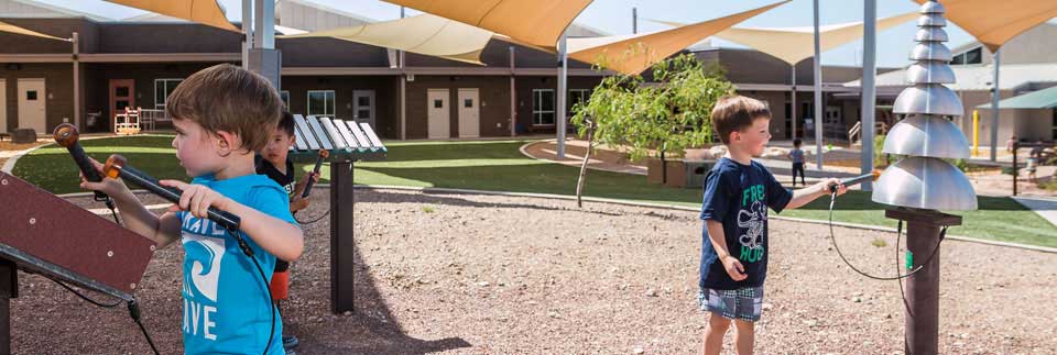 Students on playground